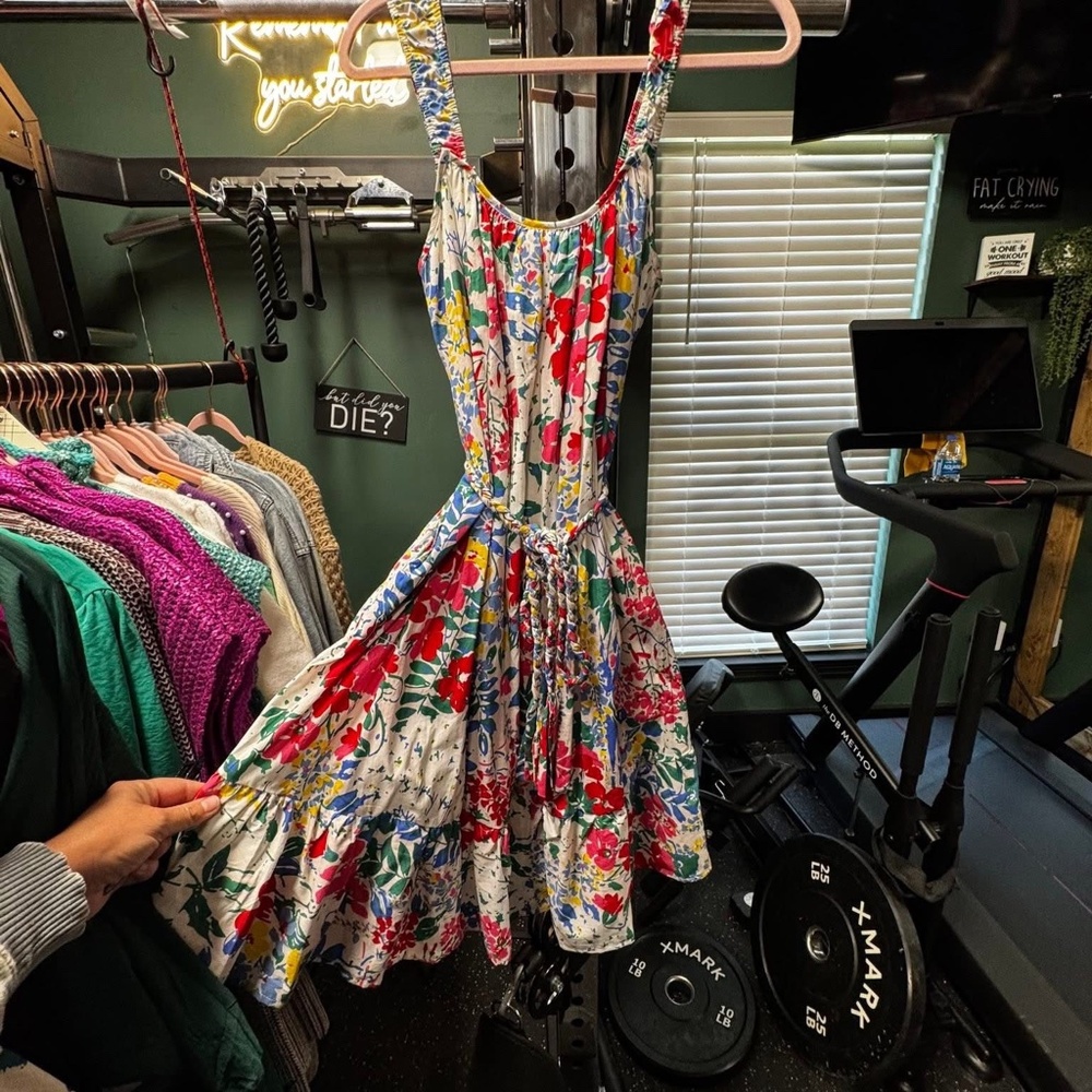 Iris Floral Belt Dress (Oversized)
